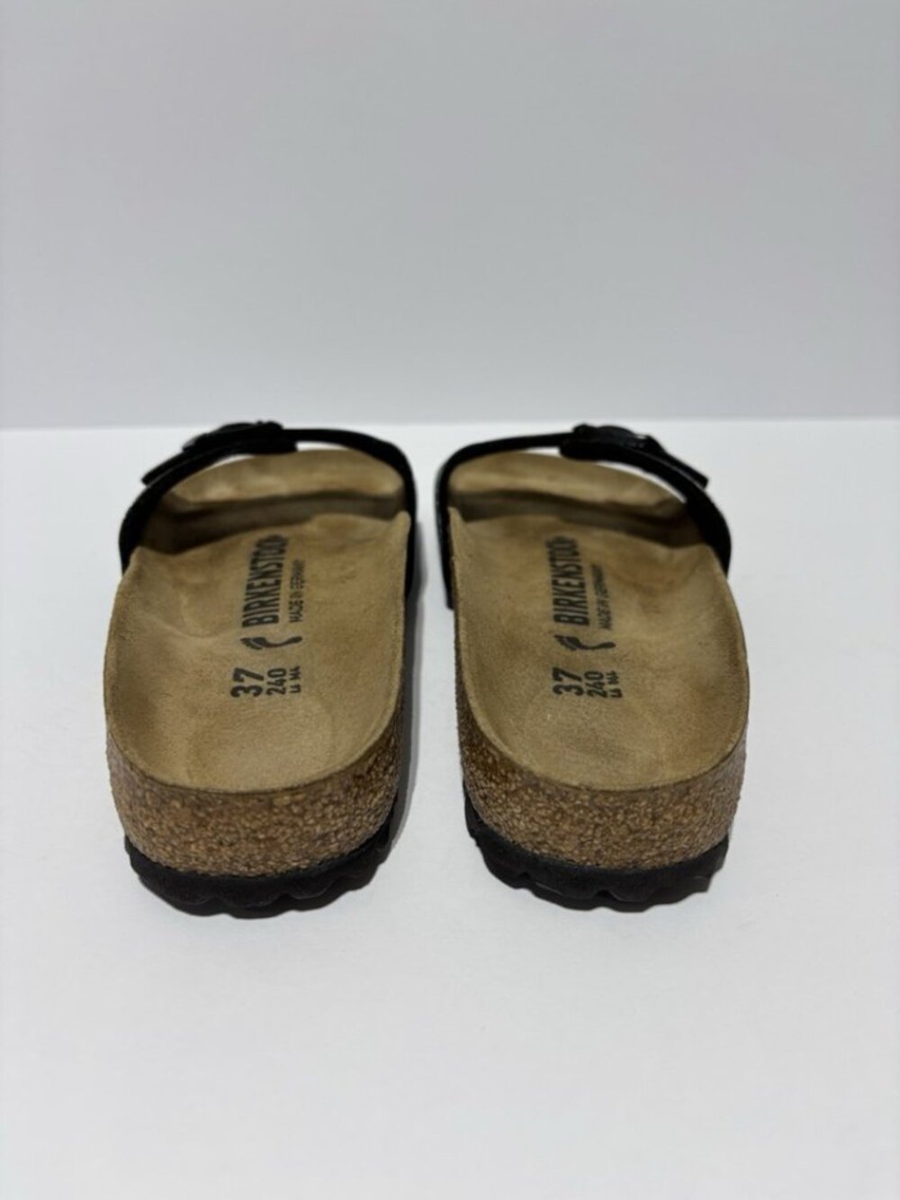 Birkenstock Women’s Madrid Black Slide Sandals, Size US 6 Narrow, EUR 37 - Picture 4 of 6